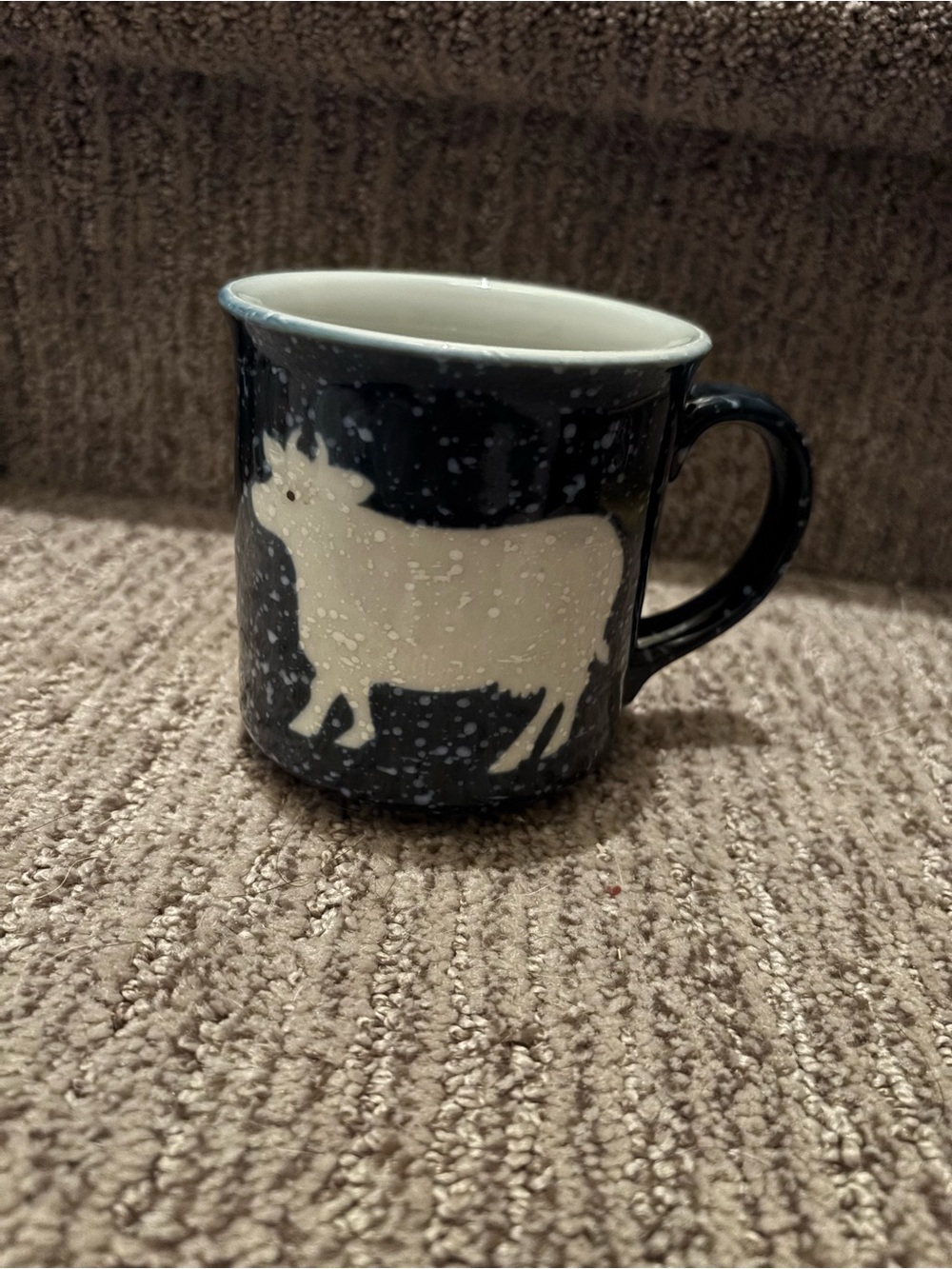 Otagiri Japan vintage Blue Speckled Cow Mug